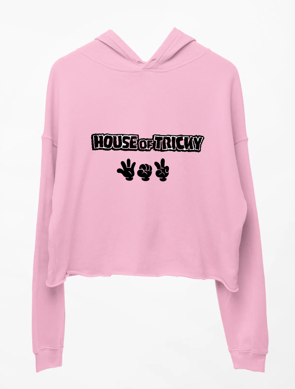 Xikers Doorbell Ringing Cropped Hoodie - Pink